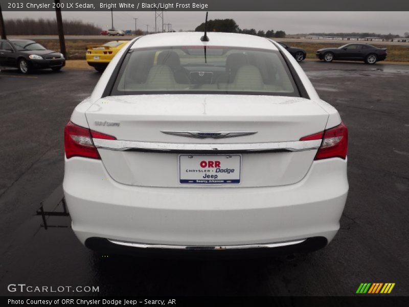 Bright White / Black/Light Frost Beige 2013 Chrysler 200 LX Sedan