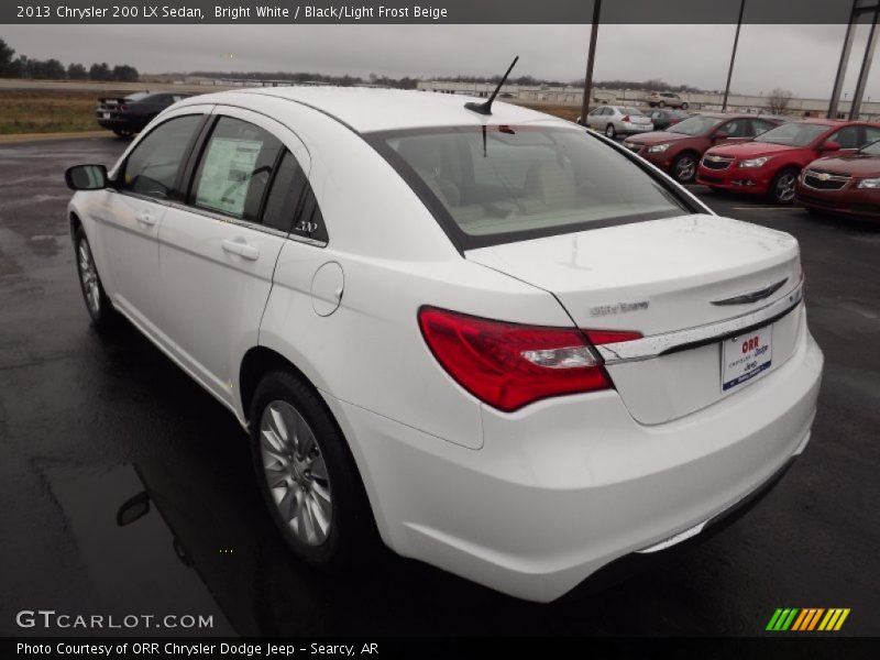 Bright White / Black/Light Frost Beige 2013 Chrysler 200 LX Sedan