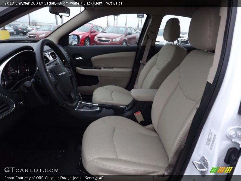 Bright White / Black/Light Frost Beige 2013 Chrysler 200 LX Sedan