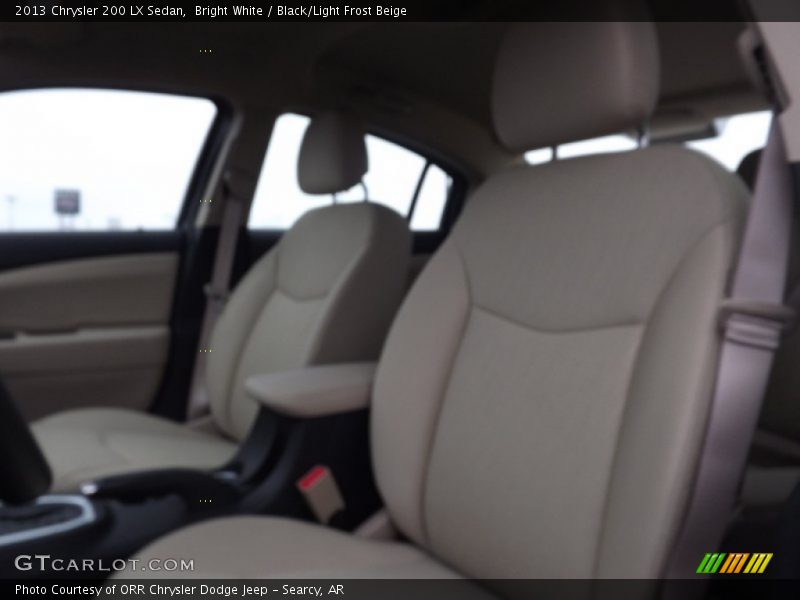 Bright White / Black/Light Frost Beige 2013 Chrysler 200 LX Sedan