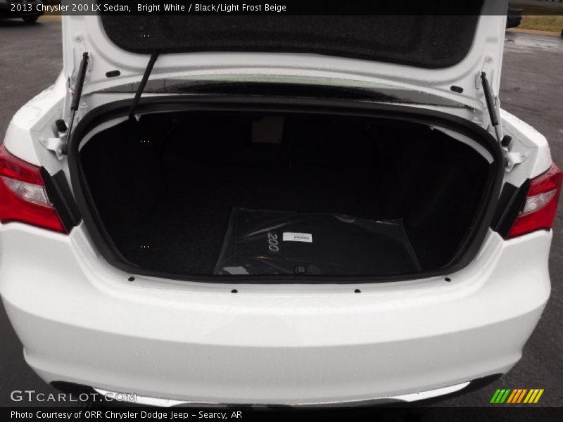 Bright White / Black/Light Frost Beige 2013 Chrysler 200 LX Sedan