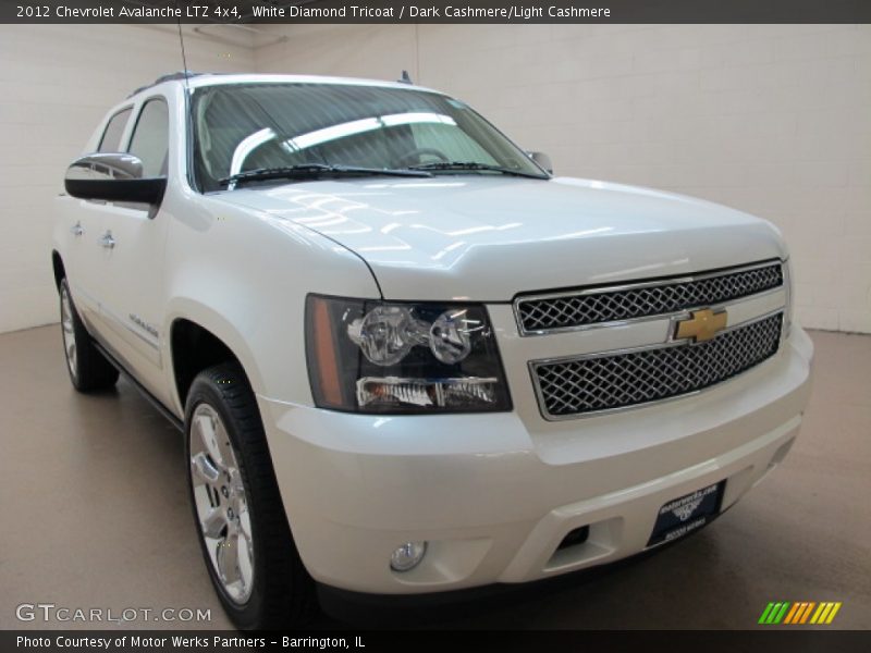 White Diamond Tricoat / Dark Cashmere/Light Cashmere 2012 Chevrolet Avalanche LTZ 4x4