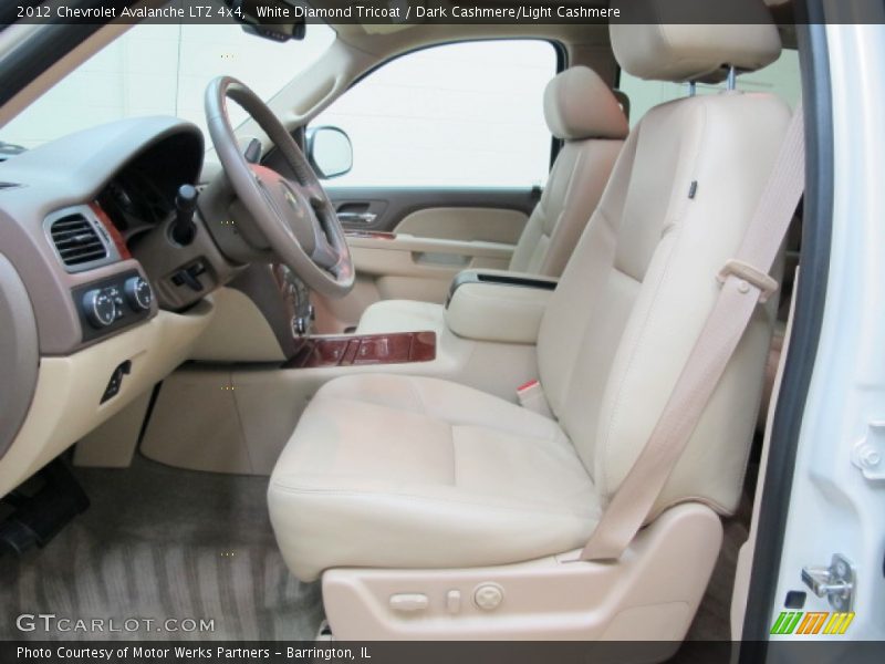 White Diamond Tricoat / Dark Cashmere/Light Cashmere 2012 Chevrolet Avalanche LTZ 4x4