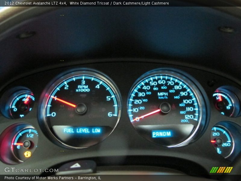 White Diamond Tricoat / Dark Cashmere/Light Cashmere 2012 Chevrolet Avalanche LTZ 4x4