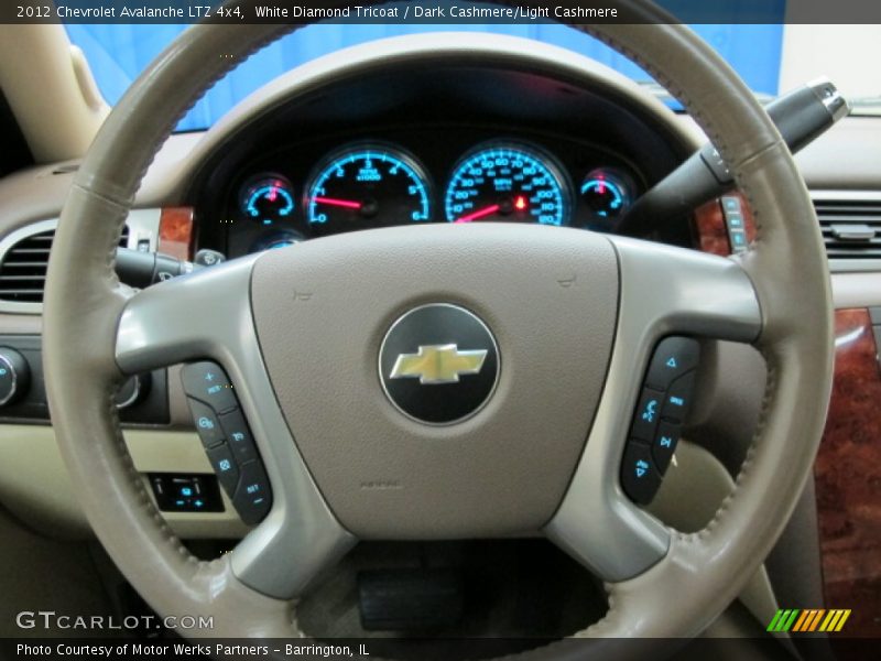 White Diamond Tricoat / Dark Cashmere/Light Cashmere 2012 Chevrolet Avalanche LTZ 4x4