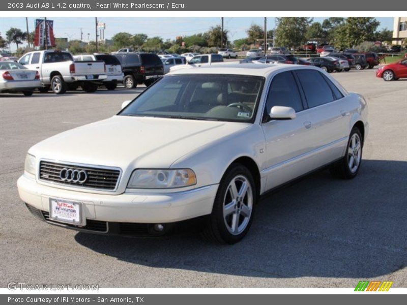 Pearl White Pearlescent / Ecru 2003 Audi A8 L 4.2 quattro