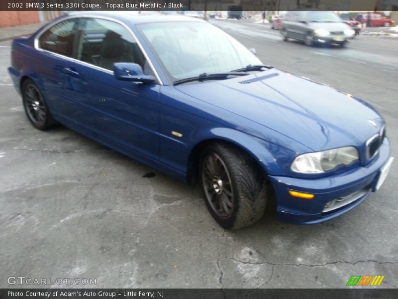 Topaz Blue Metallic / Black 2002 BMW 3 Series 330i Coupe