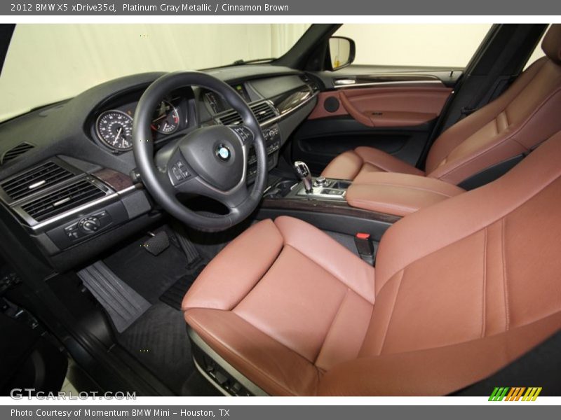 Platinum Gray Metallic / Cinnamon Brown 2012 BMW X5 xDrive35d