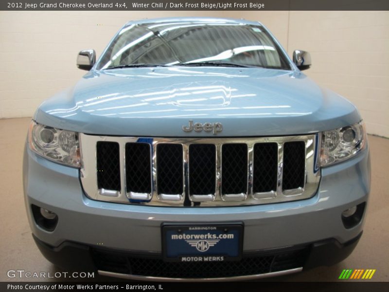 Winter Chill / Dark Frost Beige/Light Frost Beige 2012 Jeep Grand Cherokee Overland 4x4
