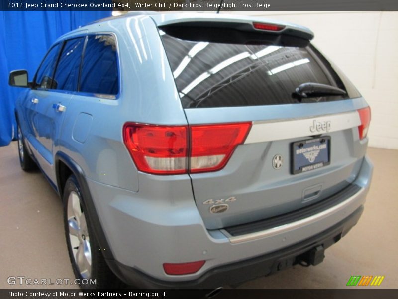 Winter Chill / Dark Frost Beige/Light Frost Beige 2012 Jeep Grand Cherokee Overland 4x4