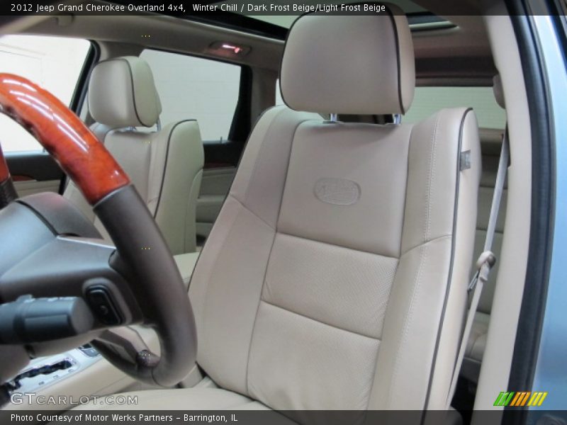 Winter Chill / Dark Frost Beige/Light Frost Beige 2012 Jeep Grand Cherokee Overland 4x4