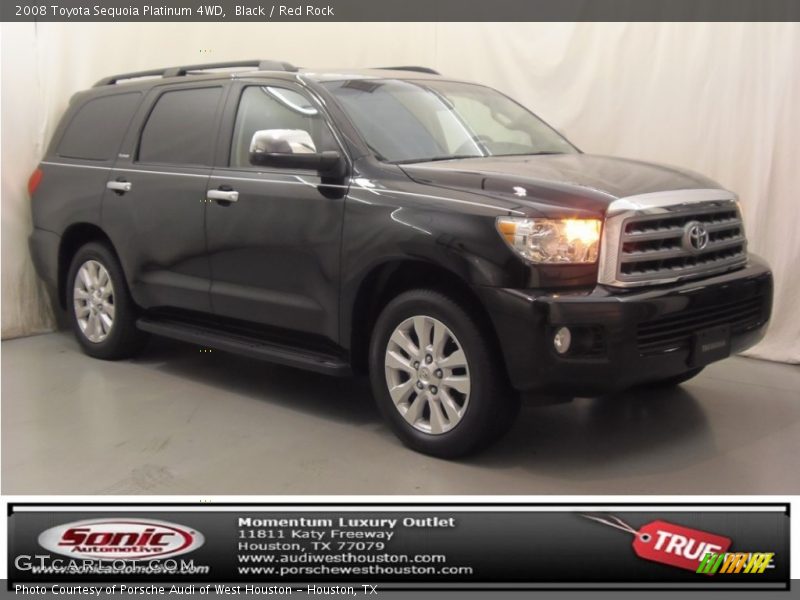 Black / Red Rock 2008 Toyota Sequoia Platinum 4WD