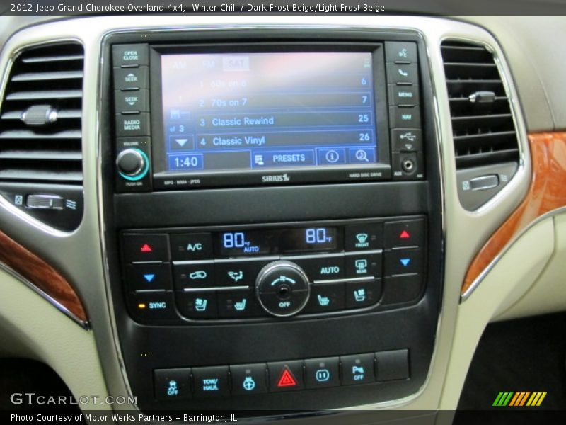 Winter Chill / Dark Frost Beige/Light Frost Beige 2012 Jeep Grand Cherokee Overland 4x4
