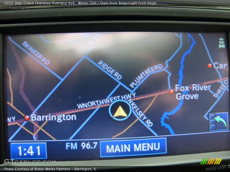 Winter Chill / Dark Frost Beige/Light Frost Beige 2012 Jeep Grand Cherokee Overland 4x4