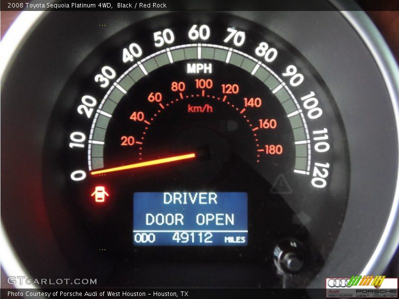 Black / Red Rock 2008 Toyota Sequoia Platinum 4WD