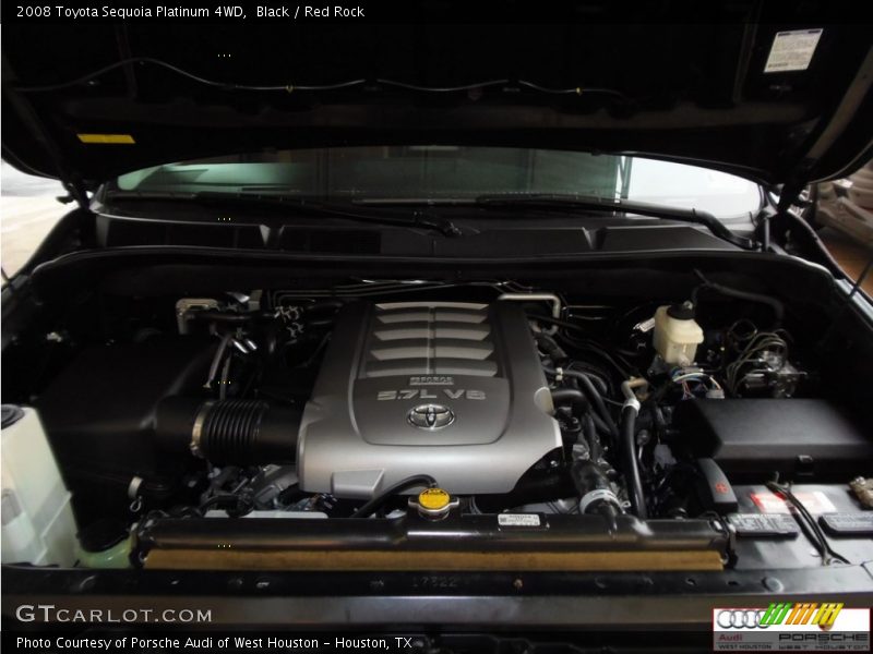 Black / Red Rock 2008 Toyota Sequoia Platinum 4WD