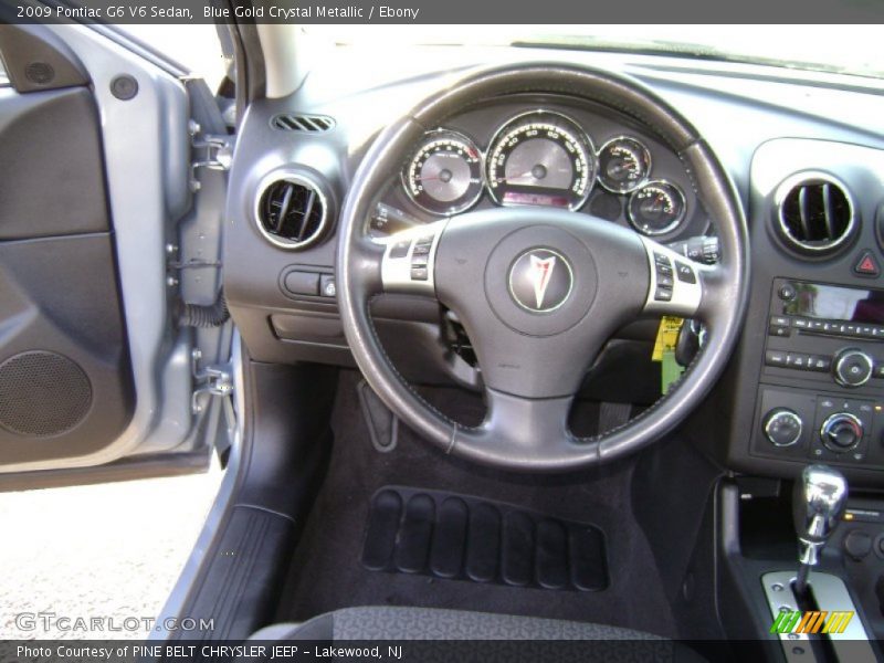 Blue Gold Crystal Metallic / Ebony 2009 Pontiac G6 V6 Sedan