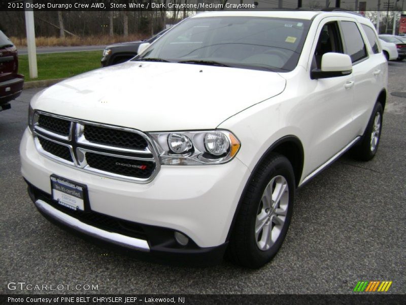 Stone White / Dark Graystone/Medium Graystone 2012 Dodge Durango Crew AWD