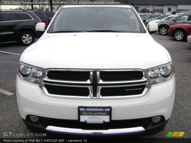 Stone White / Dark Graystone/Medium Graystone 2012 Dodge Durango Crew AWD