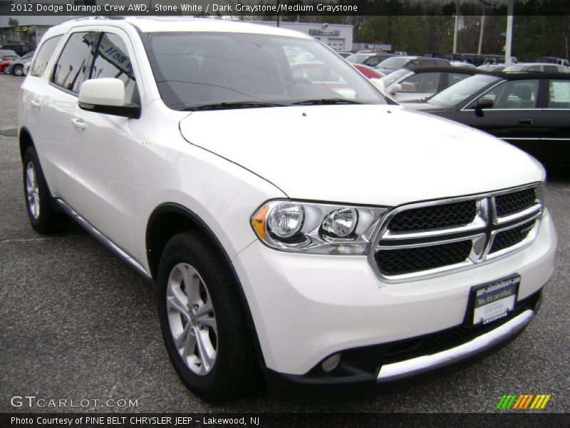 Stone White / Dark Graystone/Medium Graystone 2012 Dodge Durango Crew AWD