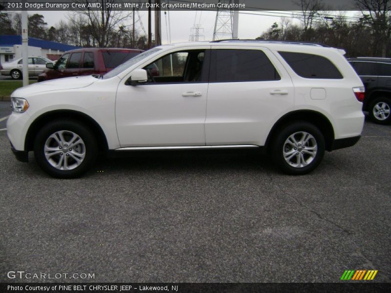 Stone White / Dark Graystone/Medium Graystone 2012 Dodge Durango Crew AWD
