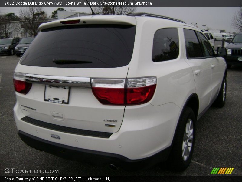 Stone White / Dark Graystone/Medium Graystone 2012 Dodge Durango Crew AWD