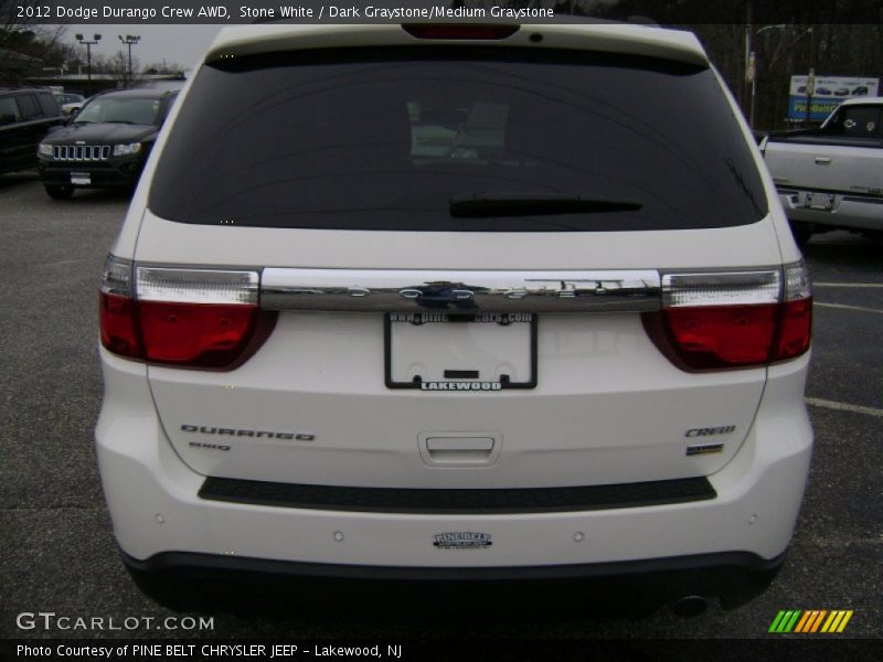 Stone White / Dark Graystone/Medium Graystone 2012 Dodge Durango Crew AWD