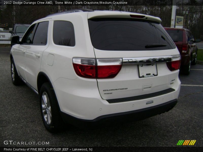 Stone White / Dark Graystone/Medium Graystone 2012 Dodge Durango Crew AWD