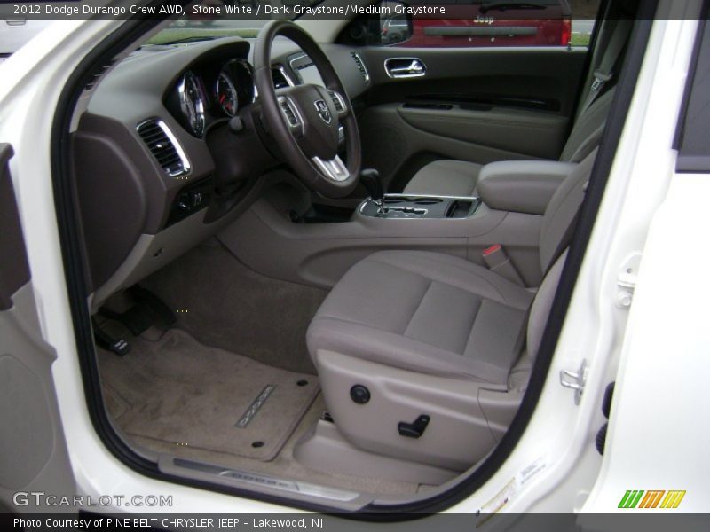 Stone White / Dark Graystone/Medium Graystone 2012 Dodge Durango Crew AWD