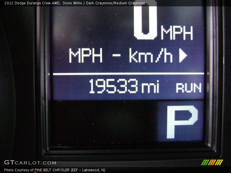 Stone White / Dark Graystone/Medium Graystone 2012 Dodge Durango Crew AWD