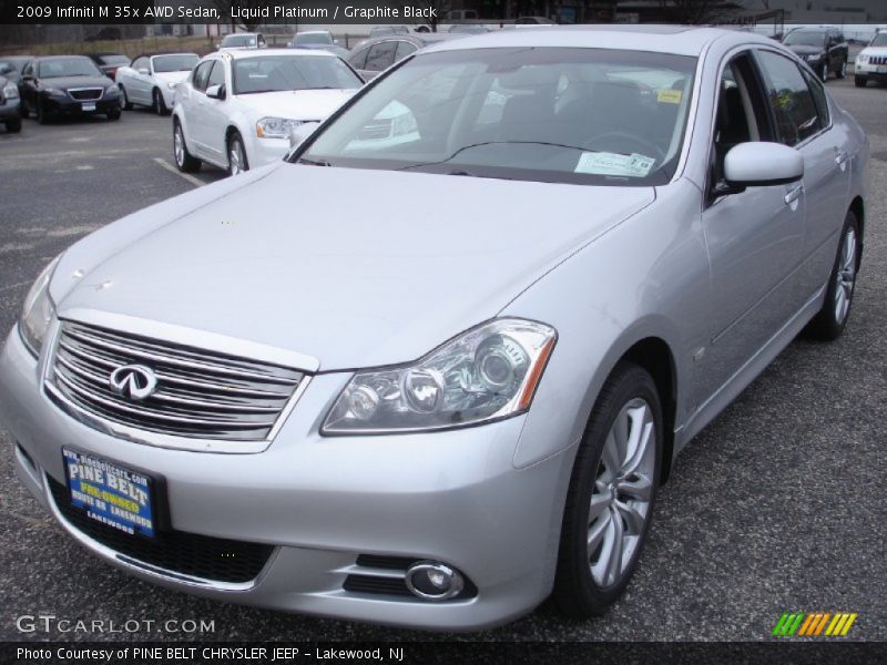 Liquid Platinum / Graphite Black 2009 Infiniti M 35x AWD Sedan