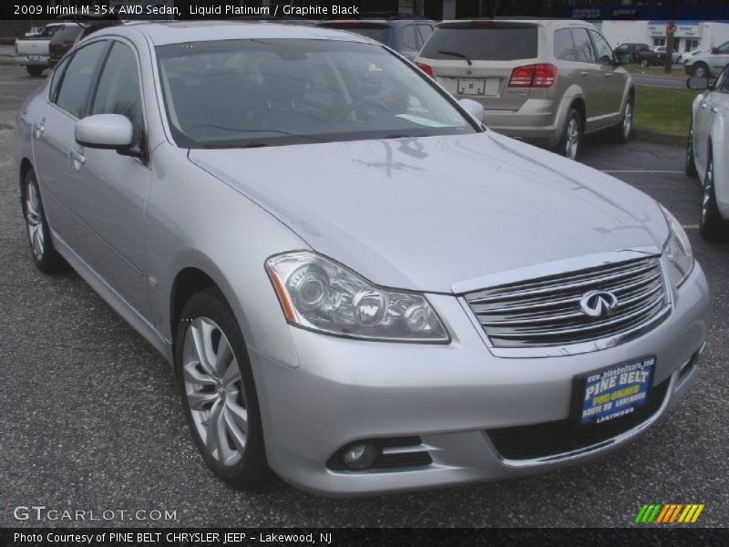 Liquid Platinum / Graphite Black 2009 Infiniti M 35x AWD Sedan