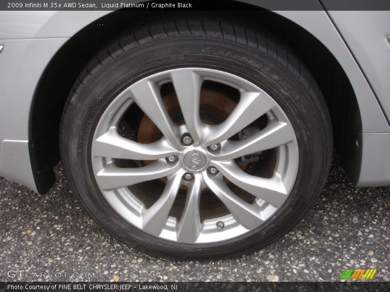Liquid Platinum / Graphite Black 2009 Infiniti M 35x AWD Sedan