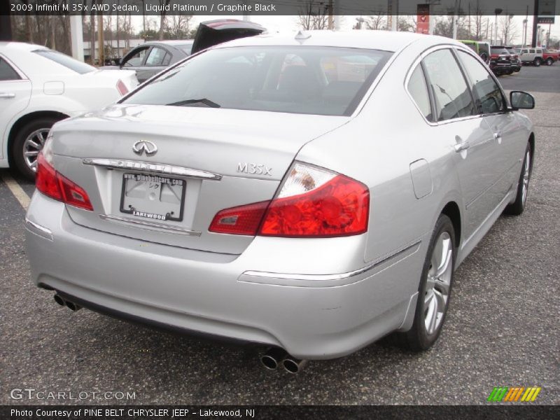 Liquid Platinum / Graphite Black 2009 Infiniti M 35x AWD Sedan