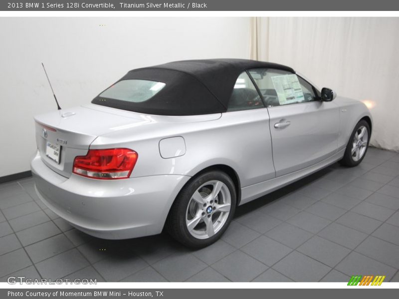 Titanium Silver Metallic / Black 2013 BMW 1 Series 128i Convertible