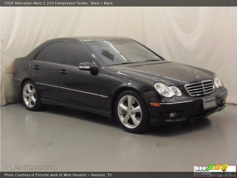 Black / Black 2005 Mercedes-Benz C 230 Kompressor Sedan