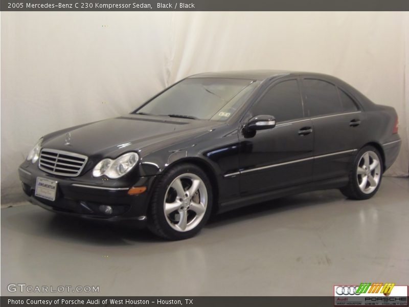 Black / Black 2005 Mercedes-Benz C 230 Kompressor Sedan