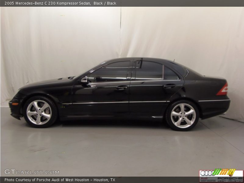 Black / Black 2005 Mercedes-Benz C 230 Kompressor Sedan