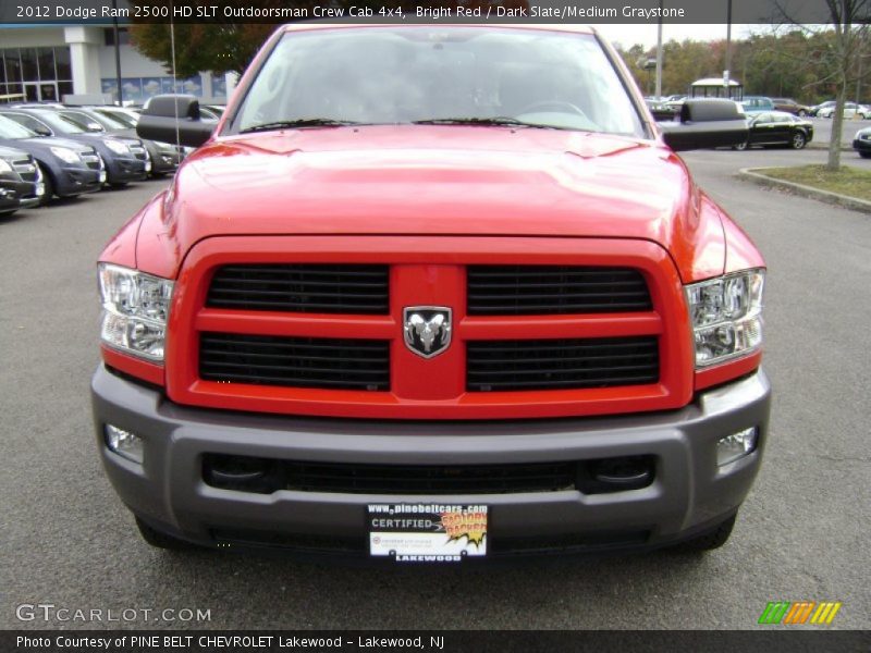 Bright Red / Dark Slate/Medium Graystone 2012 Dodge Ram 2500 HD SLT Outdoorsman Crew Cab 4x4
