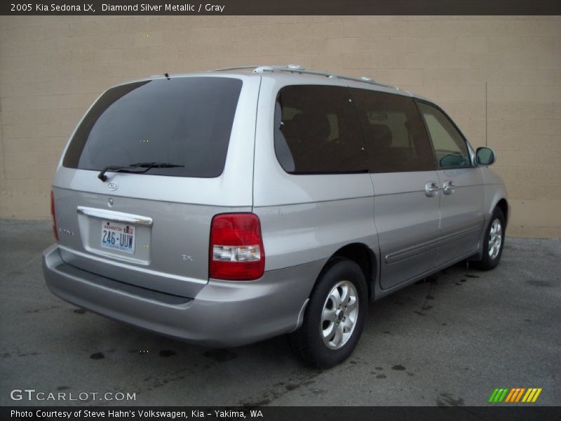 Diamond Silver Metallic / Gray 2005 Kia Sedona LX