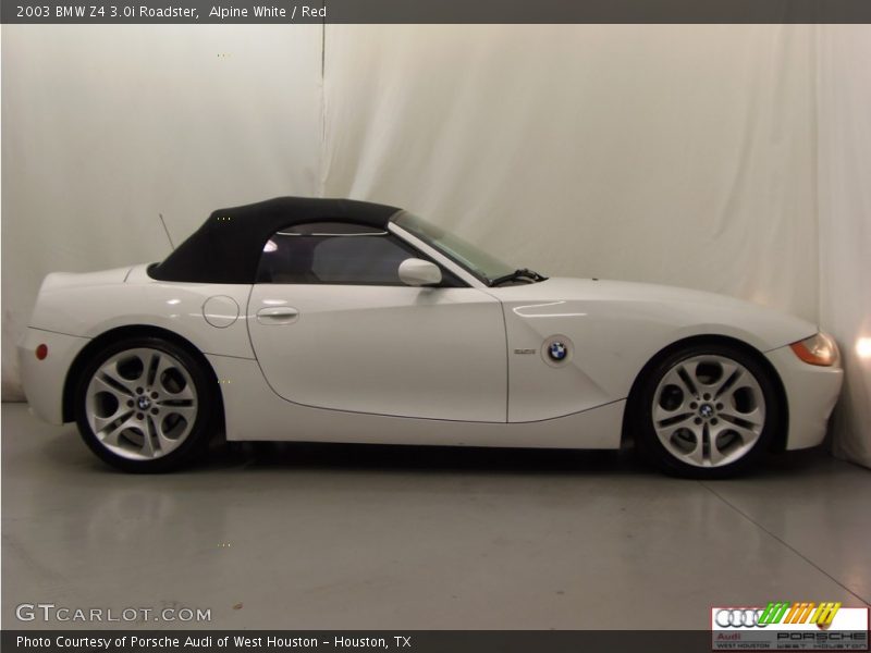 Alpine White / Red 2003 BMW Z4 3.0i Roadster