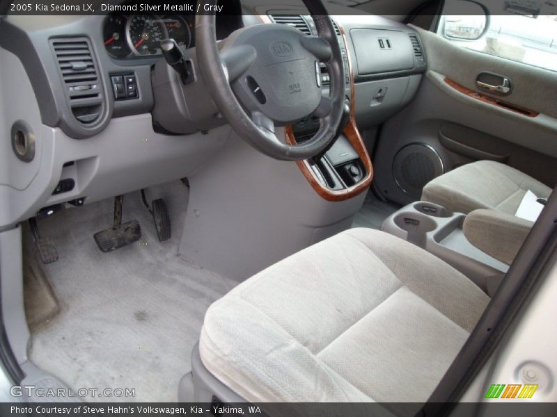 Diamond Silver Metallic / Gray 2005 Kia Sedona LX