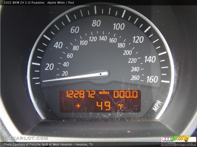 Alpine White / Red 2003 BMW Z4 3.0i Roadster