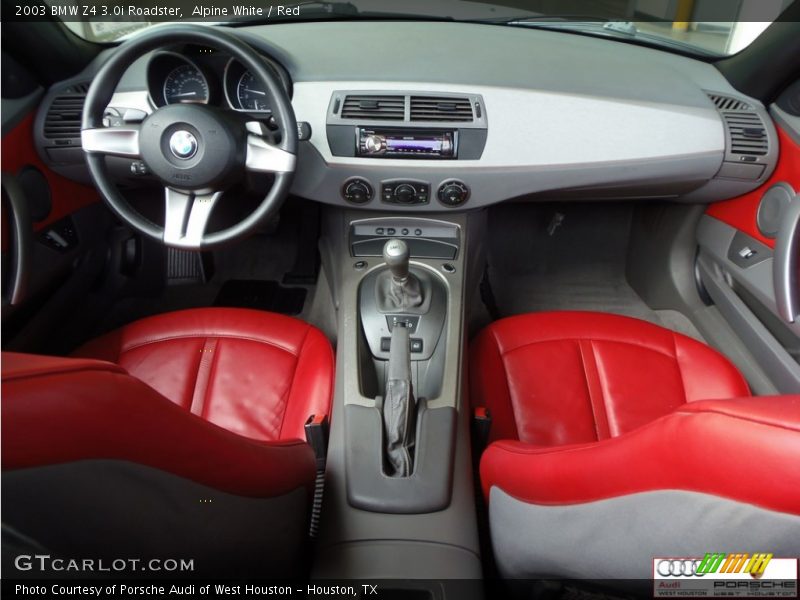 Alpine White / Red 2003 BMW Z4 3.0i Roadster
