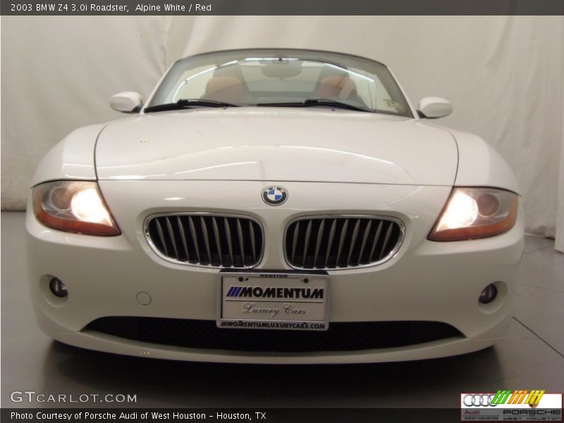 Alpine White / Red 2003 BMW Z4 3.0i Roadster