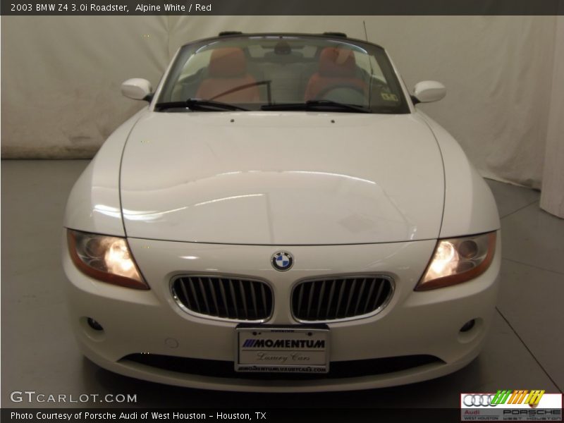 Alpine White / Red 2003 BMW Z4 3.0i Roadster