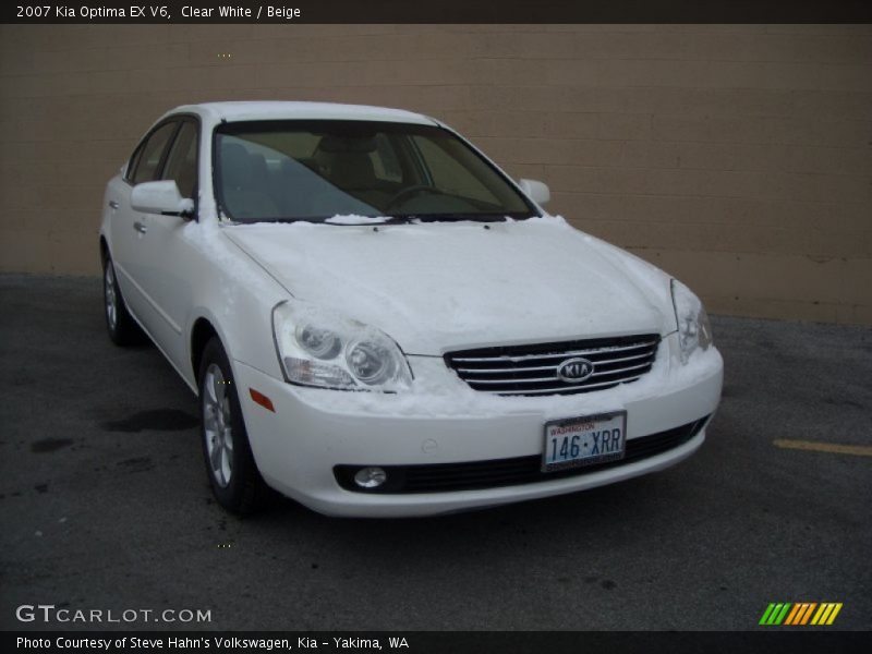 Clear White / Beige 2007 Kia Optima EX V6