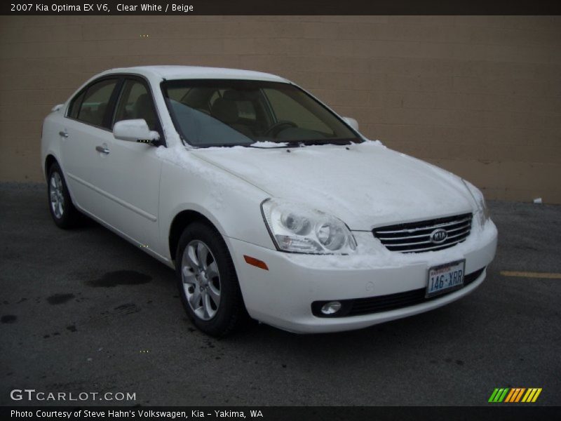 Clear White / Beige 2007 Kia Optima EX V6