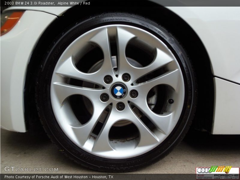 Alpine White / Red 2003 BMW Z4 3.0i Roadster