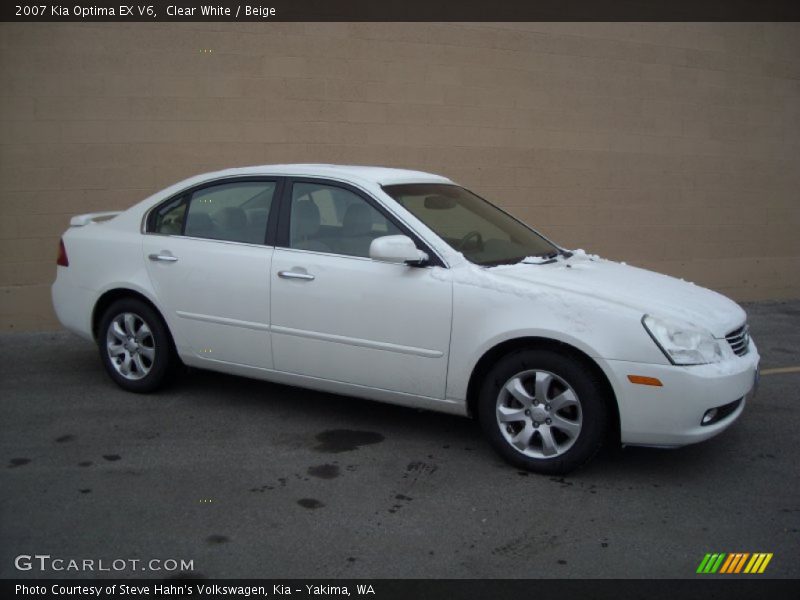 Clear White / Beige 2007 Kia Optima EX V6